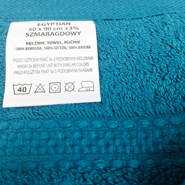Ręcznik polski Gruby bawełniany- Szmaragdowy 70x140 egipt/ 600gsm!, metka